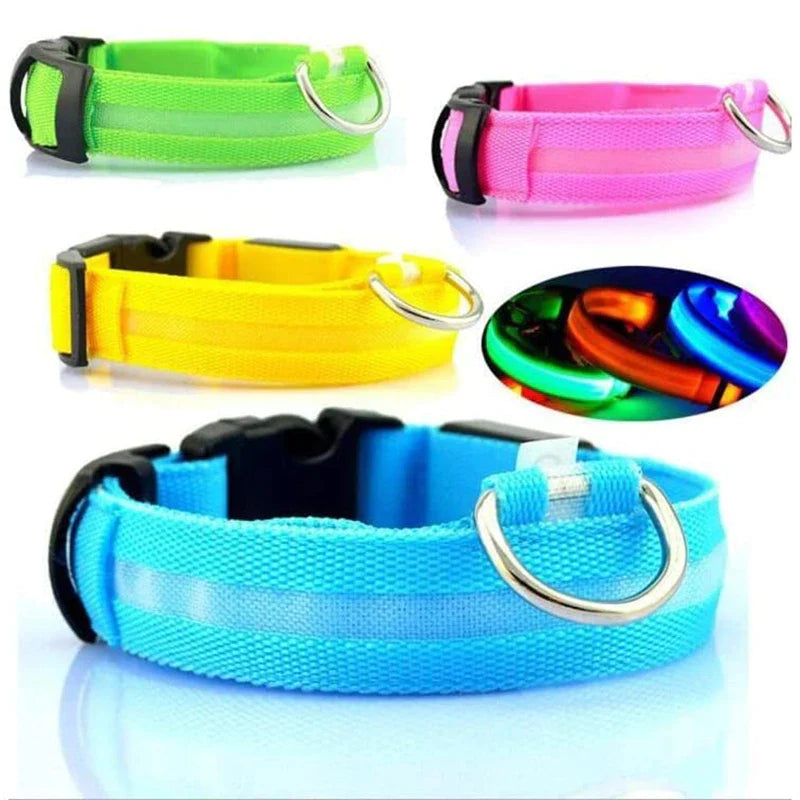 "Illuminate Your Pup's Nighttime Adventures with our Stylish and Waterproof LED Dog Collar - Ensuring Safety and Fashion!"