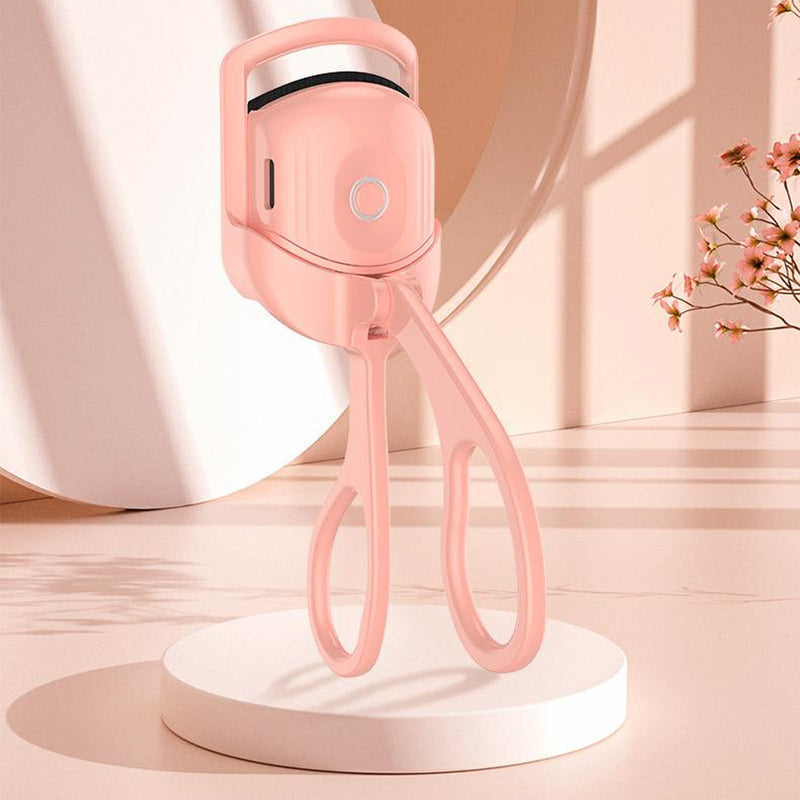 "Rechargeable Electric Heated Eyelash Curler - Achieve Long-Lasting, Beautifully Curled Lashes with Ease!"