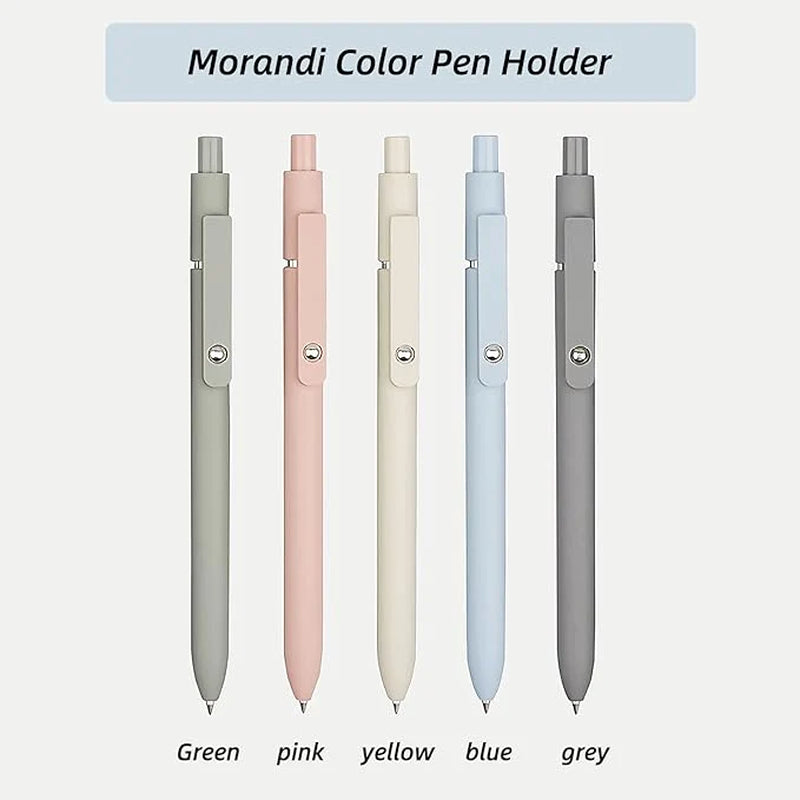 "5-Piece Fine Point Gel Pens Set - Smooth Writing, High-End Design for Journaling and Note Taking - Perfect Office and School Supplies Gift (Morandi Collection)"