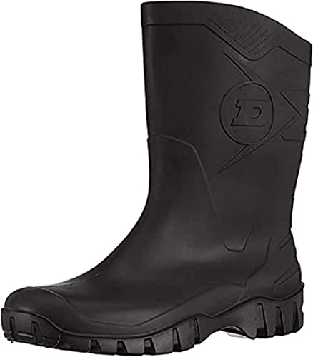 DUNLOP Short Leg Half-Height Wellies Easier On & Off Good For Wider Calf Fitting