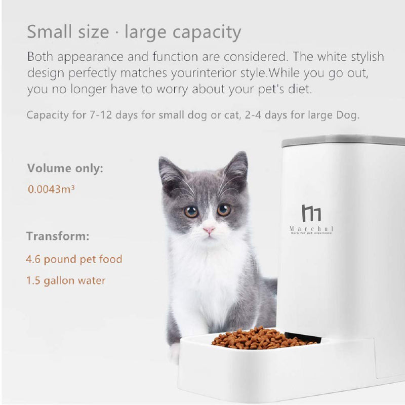 "Automatic Cat and Dog Feeder/Waterer Combo with Sun Protection - Keeps Pets Fed and Hydrated!"