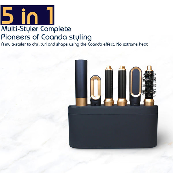 Professional Product Title: "Versatile 5-in-1 Hair Styling Tool: Hair Dryer, Curling Iron, Straightener, and Brush"