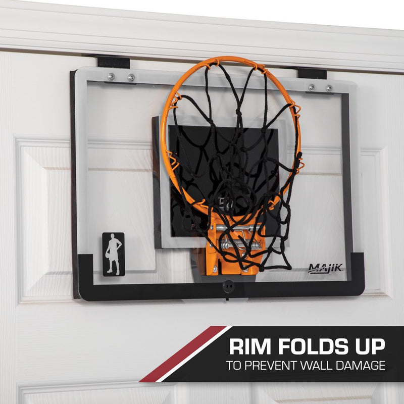 "Ultimate Indoor Slam Dunk Fun: Over-the-Door Foldable Mini Basketball Hoop!"