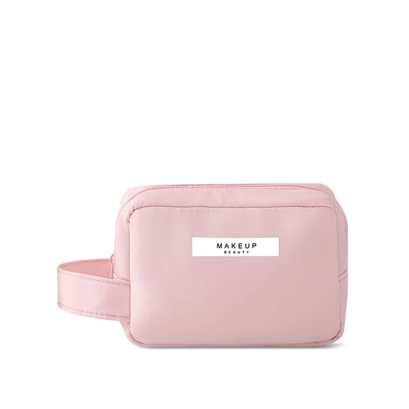 "Travel in Style with our Sleek and Spacious Ladies Portable Cosmetic Bag - Perfect for Organizing Your Makeup Essentials!"