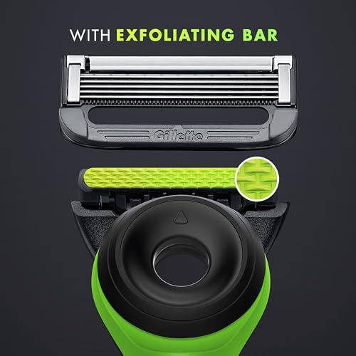 Gillette Labs with Exfoliating Bar, Razer Limited Edition, Razor and Travel Case for Storage On The Go, 1 Handle - 2 Blades, Stand