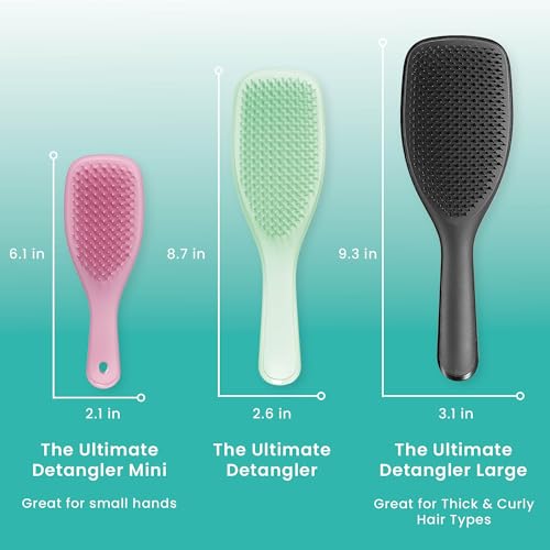 Tangle Teezer The Ultimate Detangler Hairbrush|For Wet & Dry Hair|Detangles All Hair Types|Reduces Breakage, Eliminates Knots|Kind to Wet Hair|Two-Tiered Teeth & Comfortable Handle|Baby Pink & Mint