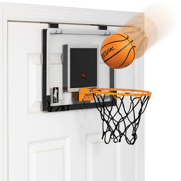 "Ultimate Indoor Slam Dunk Fun: Over-the-Door Foldable Mini Basketball Hoop!"