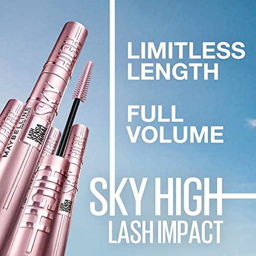 Maybelline New York Lash Sensational Sky High Mascara, Volumising & Lengthening Mascara, Washable Flake-Free Formula Infused with Bamboo Extract & Fibres, 7.2 ml, Shade: 01, Black