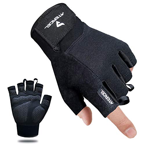 ATERCEL Weight Lifting Gloves, Gym Gloves for Crossfit, Workout, Exercise Cycling, Training, Breathable and Snug fit, for Men and Women