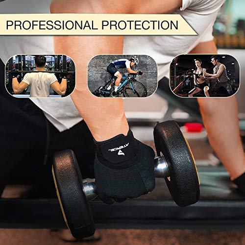 ATERCEL Weight Lifting Gloves, Gym Gloves for Crossfit, Workout, Exercise Cycling, Training, Breathable and Snug fit, for Men and Women