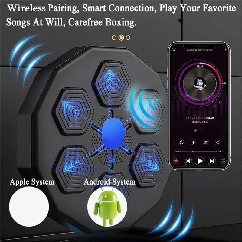 "Ultimate Smart Music Boxing Machine: Boost Agility and Reaction with LED Lighted Wall Target and Relaxing Sandbag Training"