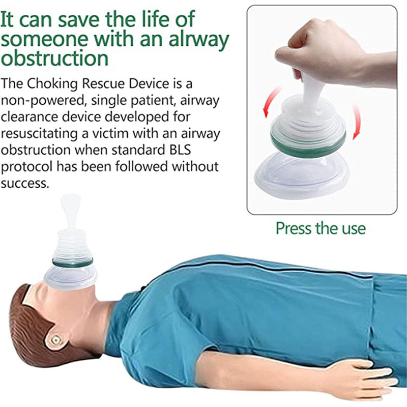 "Portable Asphyxia Rescue Device Kit - 1Set First Aid Choking Rescue Device for Adults & Children - Ideal for Travel and Home Use - CPR First Aid Kit Included"