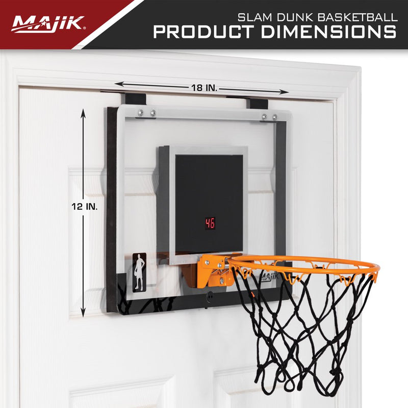 "Ultimate Indoor Slam Dunk Fun: Over-the-Door Foldable Mini Basketball Hoop!"