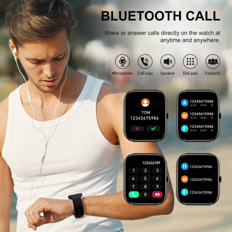 Smart Watch for Men Women Answer/Make Calls, 1.85" Smartwatch, Fitness Watch with Heart Rate Sleep Monitor, Step Counter, 100+ Sports, IP68 Waterproof Fitness Smartwatches Compatible with Android IOS