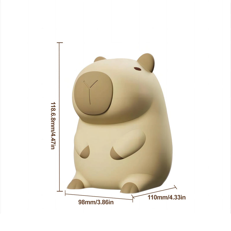 "Adorable Cartoon Capybara Night Light: Rechargeable, Dimmable, Perfect for Children's Room Decor!"