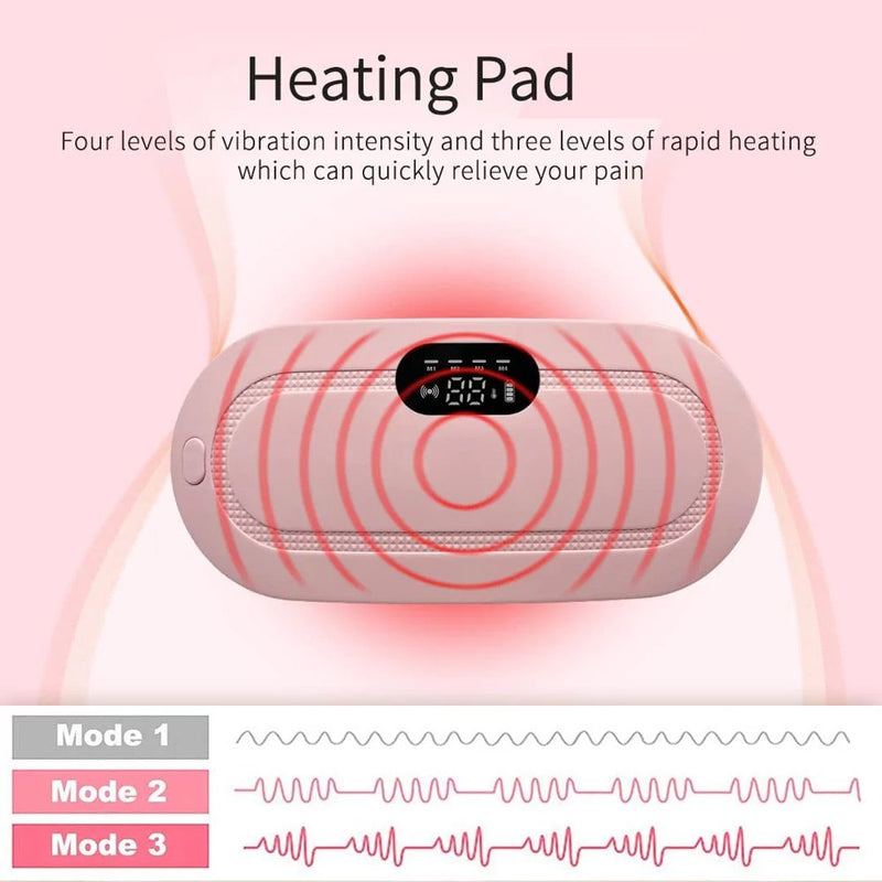 Portable Cordless Heating Pad for Menstrual Cramp Relief - Pink