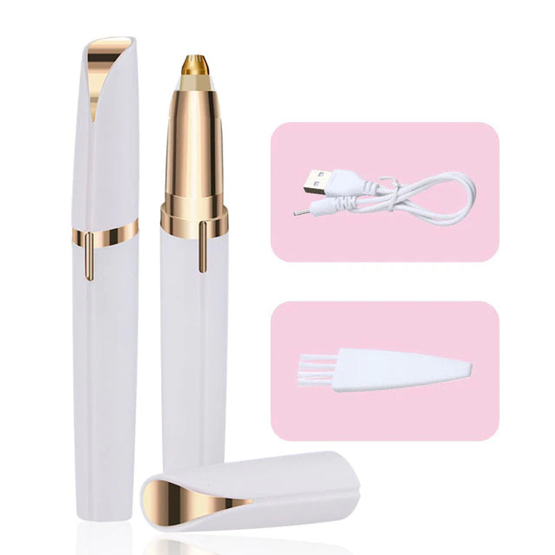 "Flawless Touch Women's Electric Eyebrow Trimmer - Gentle Hair Removal for Perfectly Shaped Brows!"