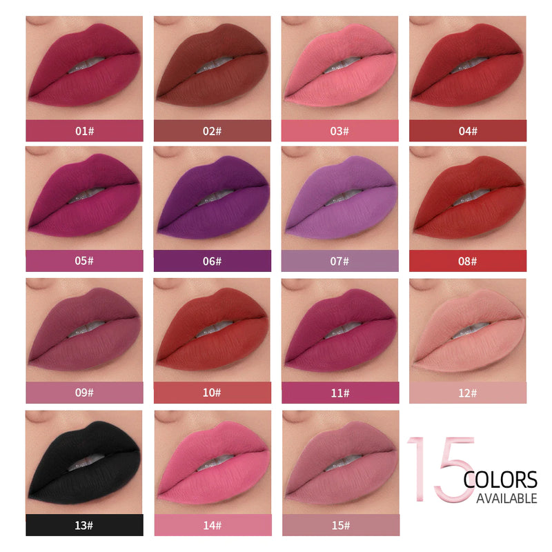 "Matte Nude Lipstick Duo: Waterproof Long Lasting Lip Color with Built-in Lip Liner"