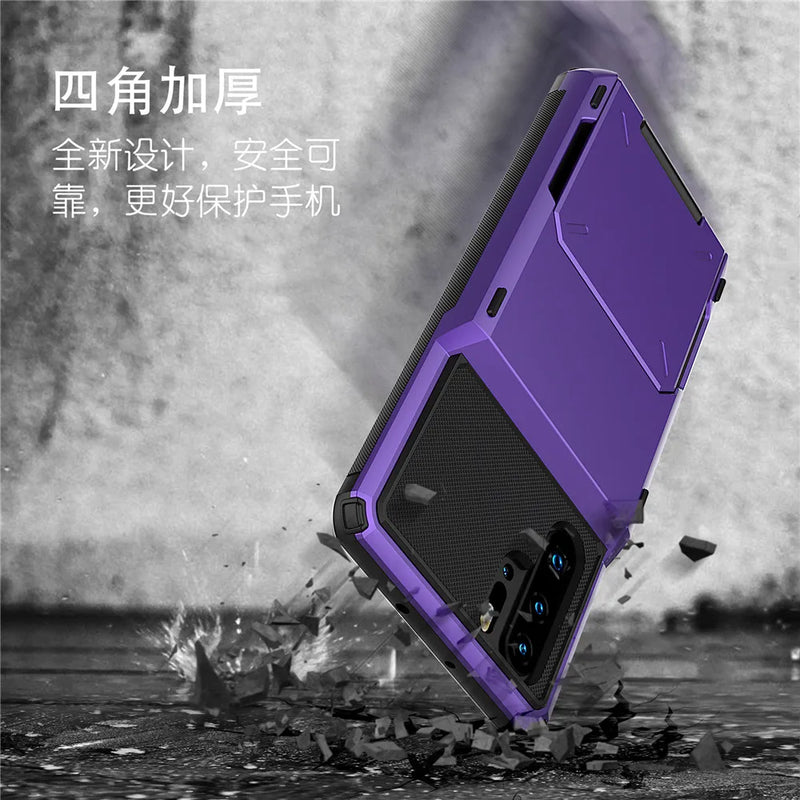 For  P40 P40 Pro P20 Pro Lite Case Flip Card Slots Business Armor Case for  P30 P30Pro Cover for Psmart 2019 Covers