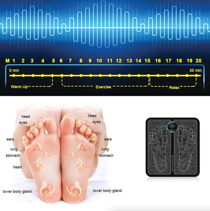 "Revitalize and Rejuvenate Your Legs with our Electric Deep Kneading EMS Foot Massager - Say Goodbye to Muscle Pain and Hello to Relaxation!"