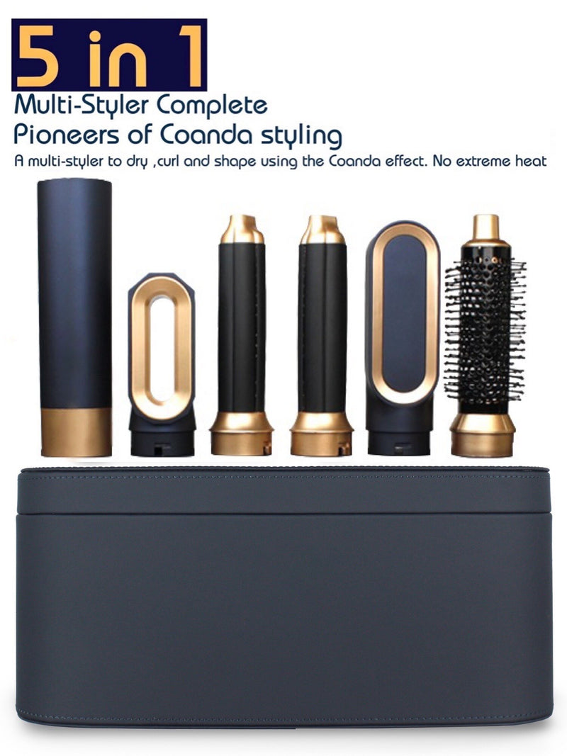 Professional Product Title: "Versatile 5-in-1 Hair Styling Tool: Hair Dryer, Curling Iron, Straightener, and Brush"