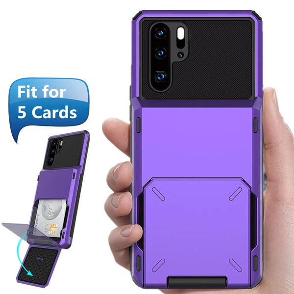 For  P40 P40 Pro P20 Pro Lite Case Flip Card Slots Business Armor Case for  P30 P30Pro Cover for Psmart 2019 Covers