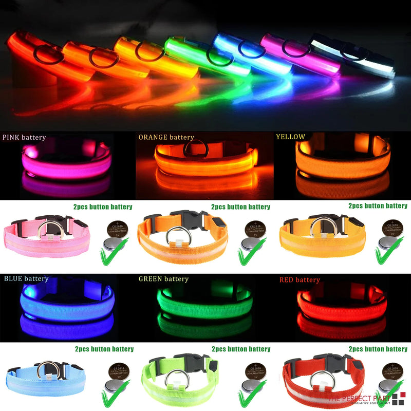 "Illuminate Your Pup's Nighttime Adventures with our Stylish and Waterproof LED Dog Collar - Ensuring Safety and Fashion!"