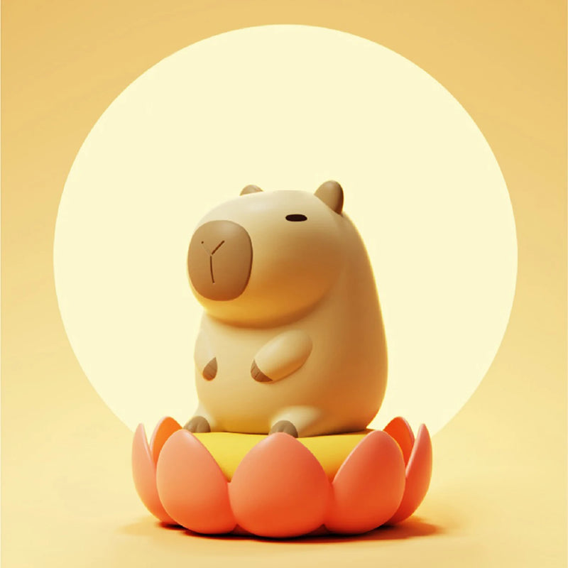 "Adorable Cartoon Capybara Night Light: Rechargeable, Dimmable, Perfect for Children's Room Decor!"