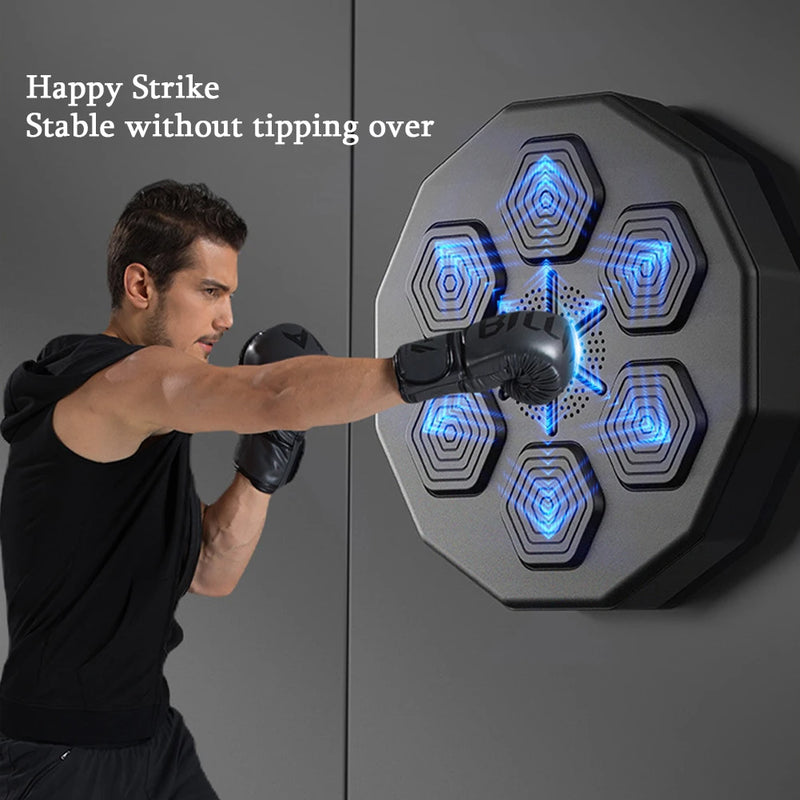 "Ultimate Smart Music Boxing Machine: Boost Agility and Reaction with LED Lighted Wall Target and Relaxing Sandbag Training"