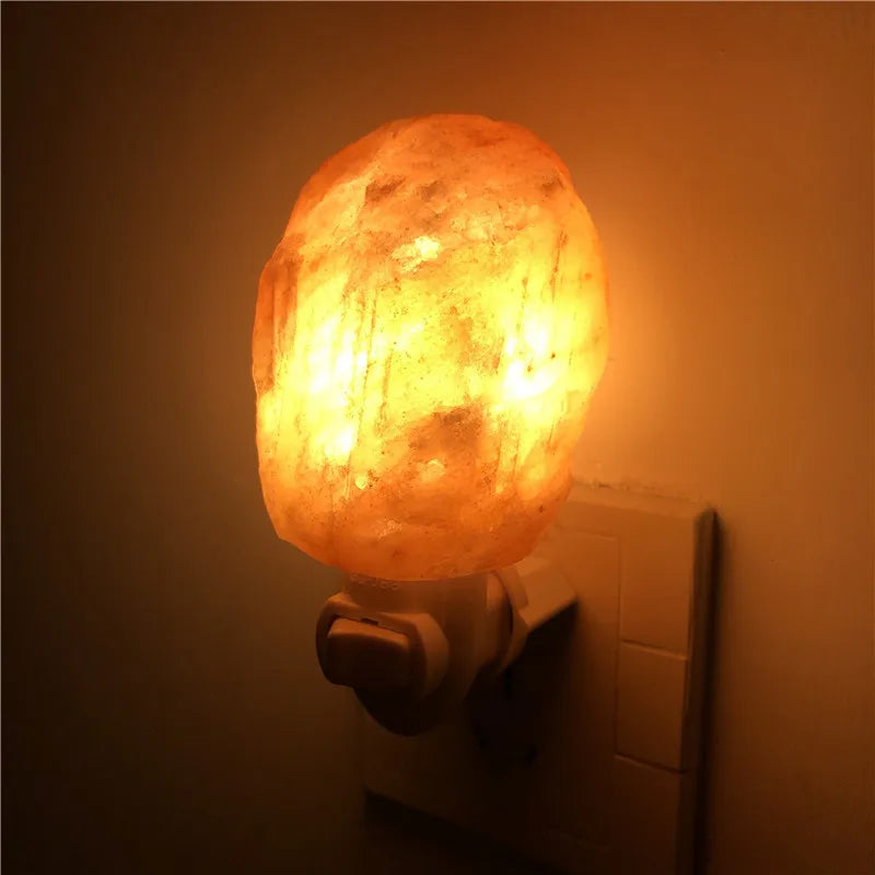 Professional title: "Hand-Carved Himalayan Salt Lamp: Natural Crystal Night Light for Home Decor, Air Purification, and Negative Ion Release (Warm White)"