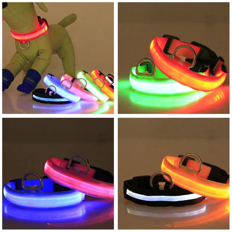 "Illuminate Your Pup's Nighttime Adventures with our Stylish and Waterproof LED Dog Collar - Ensuring Safety and Fashion!"