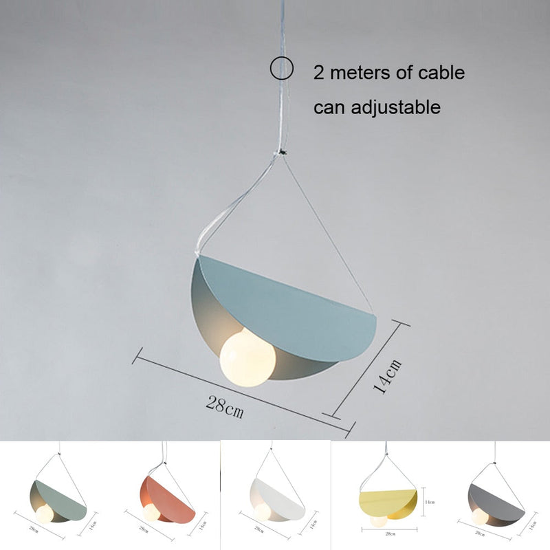 Modern Geometry LED Pendant Light Colorful Bedroom Bedside Small Pendant Lamps Restaurant Bar Lighting Indoor Decoration Lamp-8