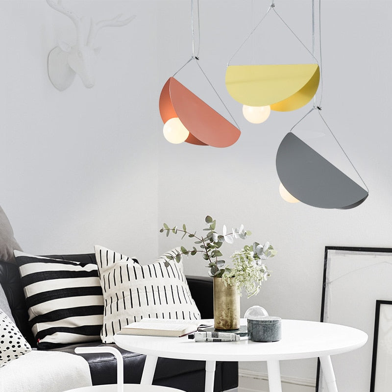 Modern Geometry LED Pendant Light Colorful Bedroom Bedside Small Pendant Lamps Restaurant Bar Lighting Indoor Decoration Lamp-10